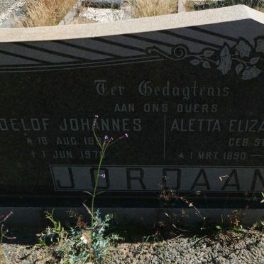 JORDAAN Roelof Johannes 1898-1970 &amp; Aletta Elizabeth Maria STIGLINGH 1890-1979