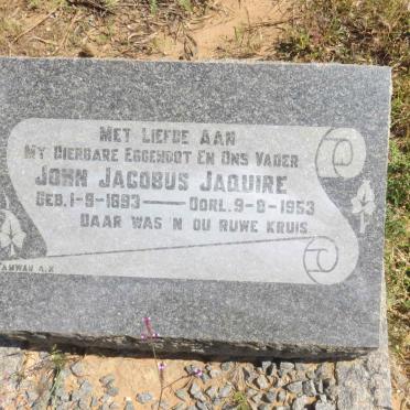 JAQUIRE John Jacobus 1893-1953