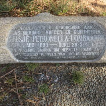 LOMBAARD Esajas Reinier 1891-1955 &amp; Elsjé Petronella 1893-1987