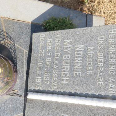 MYBURGH Nonnie nee CLAASSEN 1897-1975