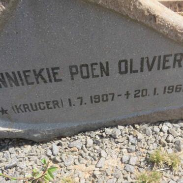 OLIVIER Anniekie Poen nee KRUGER 1907-1962