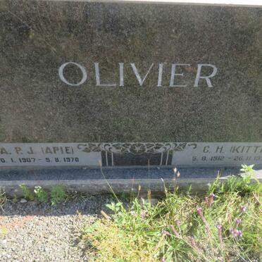 OLIVIER A.P.J. 1907-1970 &amp; C.H. 1912-1991