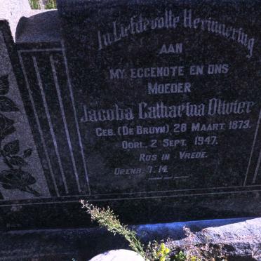 OLIVIER Jacoba Catharina nee DE BRUYN 1873-1947