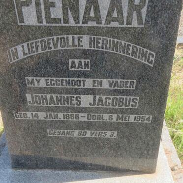 PIENAAR Johannes Jacobus 1888-1954