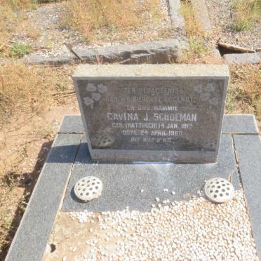 SCHOEMAN Gavina J. nee HATTINGH 1913-1960