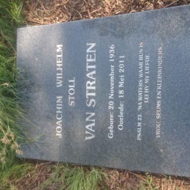 STRATEN Joachim Wilhelm Stoll, van 1936-2011