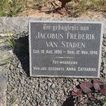 STADEN Jacobus Frederik, van 1895-1946