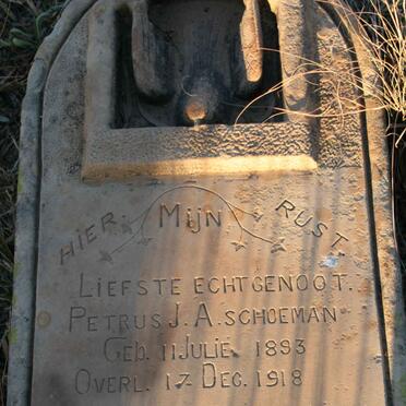 SCHOEMAN Petrus J.A. 1893-1918