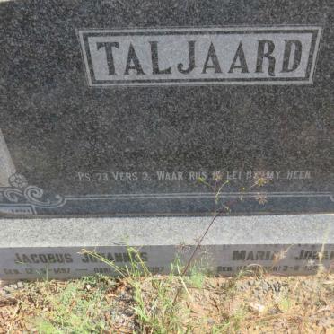 TALJAARD Jacobus Johannes 1897-1987 &amp; Maria Johanna M. MYBURGH 1903-1951