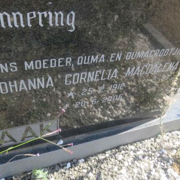 VERMAAK Jan Abraham 1912-1971 &amp; Johanna Cornelia Magdalena 1912-2005