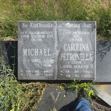 WATH Michael, van der 1923-1998 &amp; Carolina Petronella MAREE 1924-2011