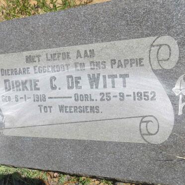 WITT Dirkie C., de 1918-1952