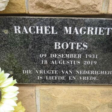 BOTES Rachel Magrietha 1931-2019