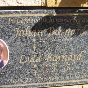 BARNARD Johan 1945- &amp; Lida 1945-2015