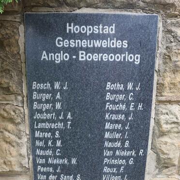 4. Hoopstad Gesneuweldes Anglo-Boereoorlog