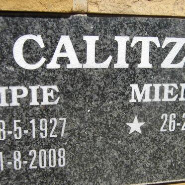 CALITZ Ampie 1927-2008 &amp; Miemie 1928-