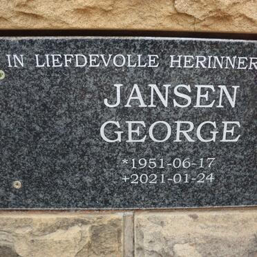 JANSEN George 1951-2021