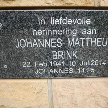 BRINK Johannes Mattheus 1941-2014