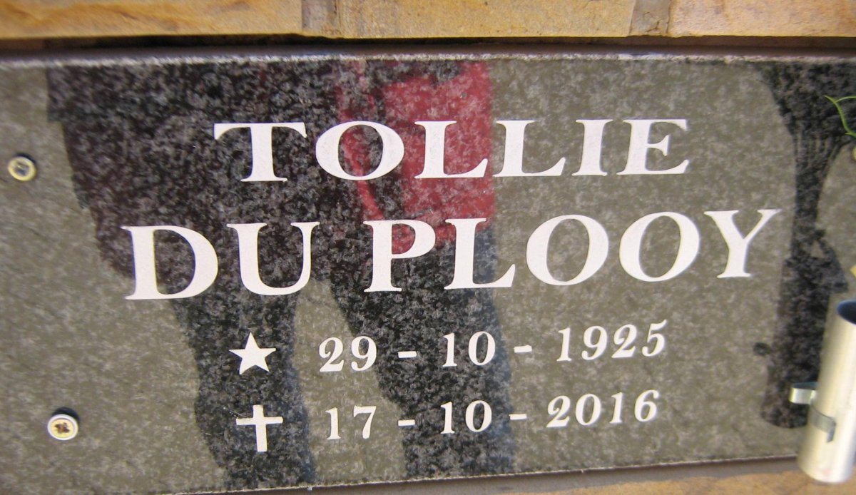 PLOOY Tollie, du 1925-2016