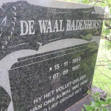 BADENHORST De Waal 1954-1997