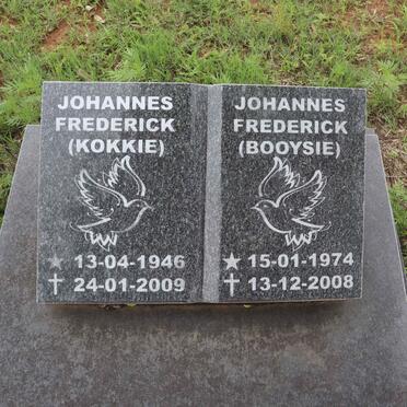 BOOYSEN Johannes Frederick 1946-2009 :: BOOYSEN Johannes Frederick 1974-2008 