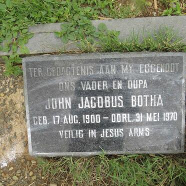 BOTHA Johan Jacobus 1900-1970 &amp; Johanna W. HUGO 1914-1985