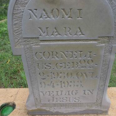 CORNELIUS Naomi Mara 1930-1933