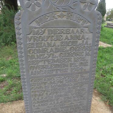 CONRADIE Anna Susana Sicilja nee VAN ZYL 1893-1934