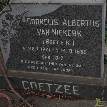 COETZEE Cornelis Albertus van Niekerk 1901-1989