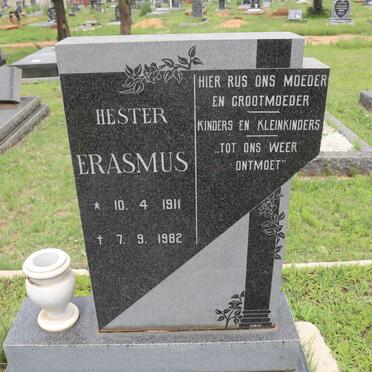 ERASMUS Hester 1911-1982