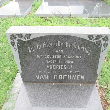 GREUNEN Andries J., van 1906-1973