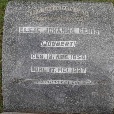 GENIS Elsje Johanna nee JOUBERT 1850-1927