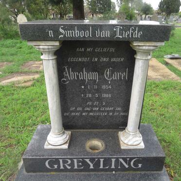 GREYLING Abraham Carel 1954-1986