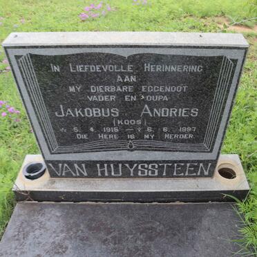 HUYSSTEEN Jakobus Andries, van 1915-1997