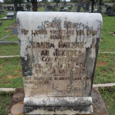 HEERDEN Susanna Catharina, van nee RHEEDER 1904-1932