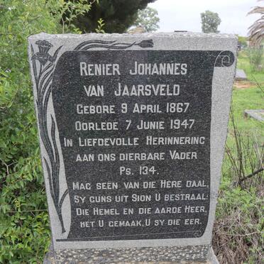 JAARSVELD Renier Johannes, van 1867-1947