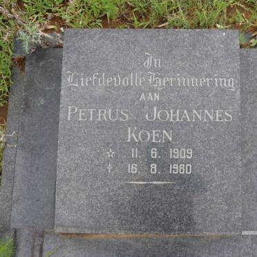 KOEN Petrus Johannes 1909-1980