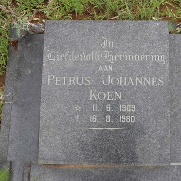KOEN Petrus Johannes 1909-1980