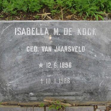 KOCK Isabella M., de nee VAN JAARSVELD 1898-1986