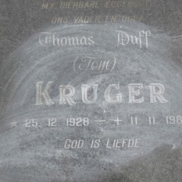 KRUGER Thomas Duff 1928-1989