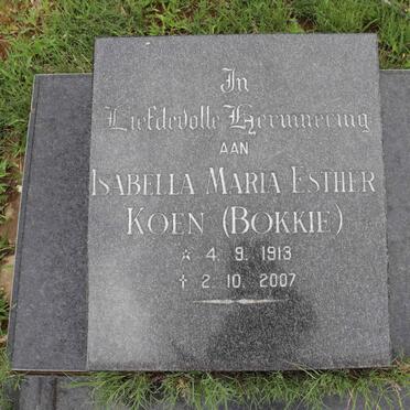 KOEN Isabella Maria Esther 1913-2007