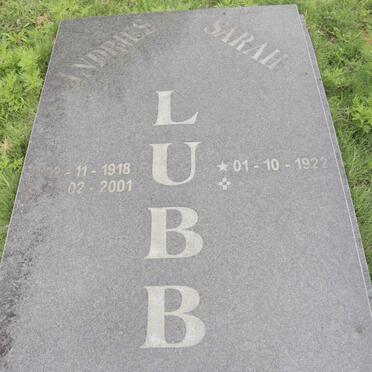 LUBBE Andries 1918-2001 &amp; Sarah 1922-