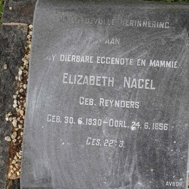NAGEL Elizabeth nee REYNDERS 1930-1956
