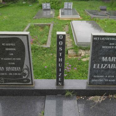 OOSTHUIZEN Jan Jonathan 1914-2000 &amp; Maria Elizabeth 1919-2005