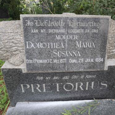 PRETORIUS Dorothea Maria Susanna nee PIENAAR 1873-1954