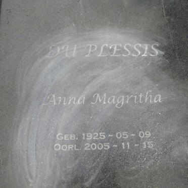 PLESSIS Anna Magritha, du 1925-2005