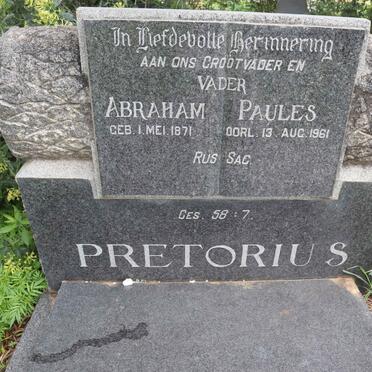 PRETORIUS Abraham Paulus 1871-1961