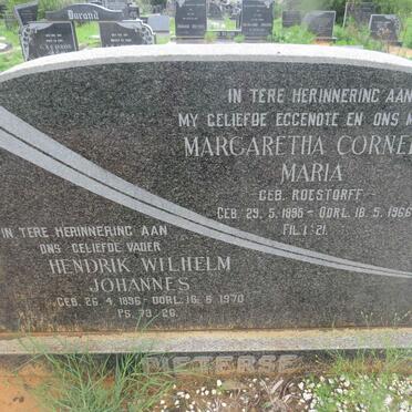 PIETERSE Hendrik Wilhelm Johannes 1896-1970 &amp; Margaretha Cornelia Maria ROESTORFF1895-1966