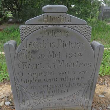 PIETERSE Peterus Jacobus 1894-1908