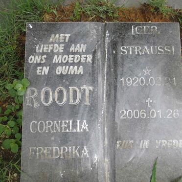 ROODT Cornelia Frederika nee STRAUSS 1920-2006